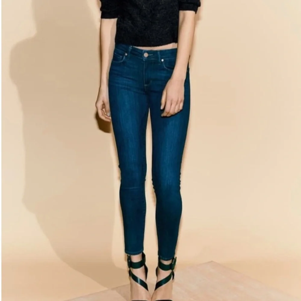 Paige Denim Skyline Ankle Peg Dixie Blue Jeans. Dark Wash. Size 28 - Picture 5 of 14